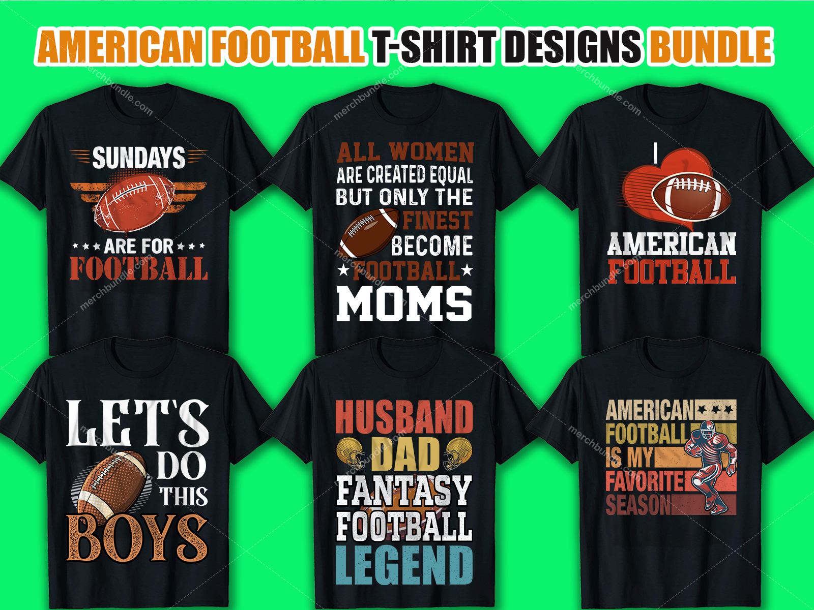 American Football T Shirt Design Bundle by Ruku Moni on Dribbble