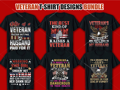 Veteran T Shirt Designs Bundle.