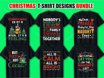 Christmas T Shirt Design Bundle christmas vector clothingbrand design etsy fashion graphic
