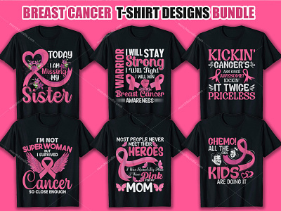 Breast Cancer T-Shirt Design Bundle clothingbrand design etsy fashion merchbyamazon