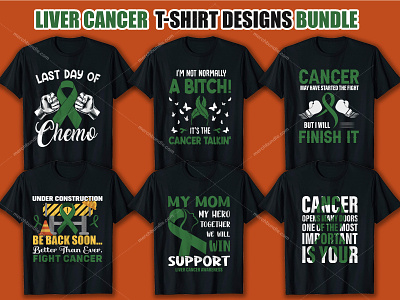 Liver Cancer T-Shirt Design Bundle design etsy fashion graphic merchbyamazon printondemand