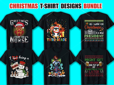 Christmas T Shirt Design Bundle christmastshirtdesign clothingbrand design etsy fashion graphic illustration merchbyamazon t shirt design ideas t shirt design software