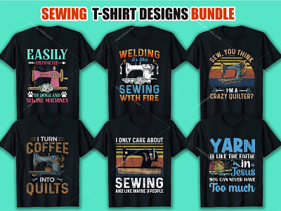 My New Sewing T-Shirt Design Bundle branding clothingbrand design etsy fashion graphic illustration merchbyamazon tshirtdesignfree