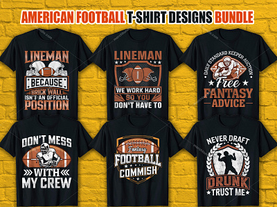 American Football T-Shirt Designs For Merch By Amazon