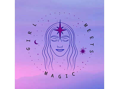 Girl Meets Magic Logo branding design graphic design illustration logo typography