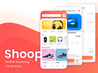 Shoop - Online marketplace Mobile App android app catalogue checkout finance iphone marketplace online shop shopee tokopedia ui ux