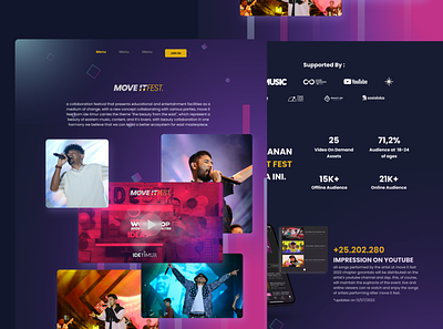 Move IT Fest - Music Festival Design Mockup event festival landing page music ui ux web design website