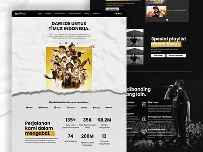 IDE Timur - Eastern Indonesia Musician Youtube Aggregator app company eastern indonesia graphic design music ui ux web design