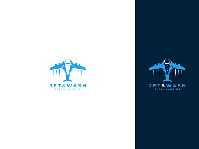 jet and wash logo design for laundry service