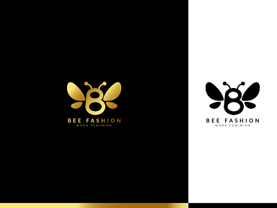 Bee Fashion Logo design for fiverr client , app bee logo branding design fashion logo graphic design icon illustration logo logo maker minimal logo simple logo vector