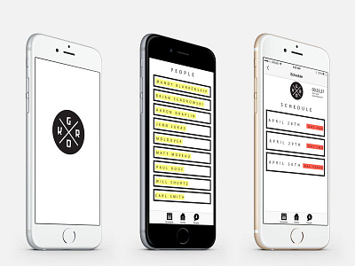 Greenville GROK Event, iPhone App app design iphone iphone app mobile ui design user interface design