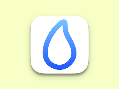 DROP App Icon app app icon blue drop icon mobile ui white