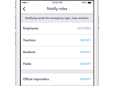 Notify Roles app ios notify