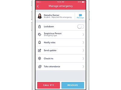 Manage Emergency app emergency ios manage options