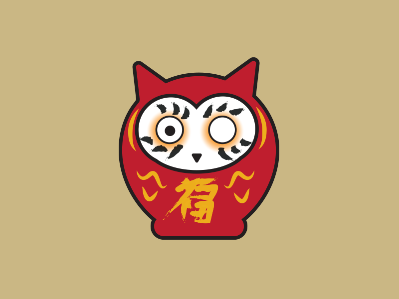 Owlruma japan illustration illustrator owl daruma