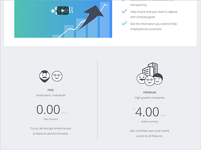 Jell's Pricing Page
