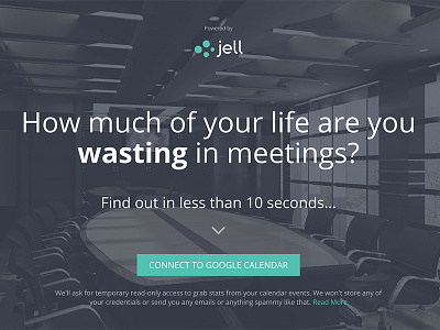 Meeting Calculator by Jell calculator design flat google google calendar meetings startups ui ux web design
