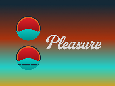 Pleasure Logo animation branding design graphic design illustration logo typography vector