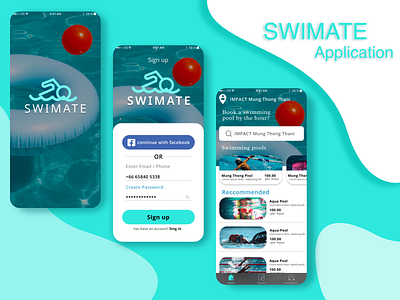 SWIMATE Application Design app appdesign application design graphic design ui ux