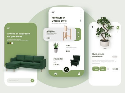 Furniture App design appdesign application design furniture graphic design green ui ux