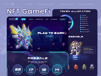 NFT GameFi Website design game gamefi graphic design logo nft ui website