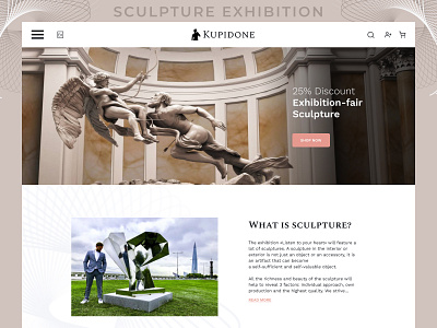 Website of the Sculpture Exhibition design exhibition logo typography ui ux website