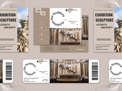 Branding Sculpture Exhibition branding design logo typography ui ux website