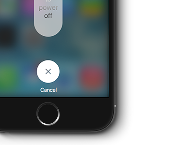 Power off slider iphone off power ui ux