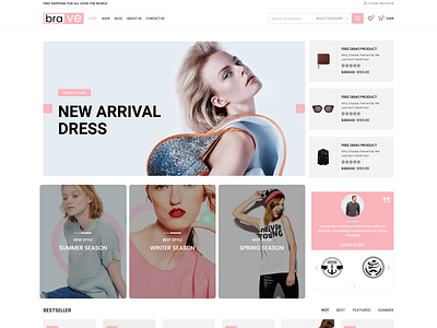 Brave Ecommerce Website Design in WordPress ariful sajid branding ecommerce ecommerce website elementor landing page responsive website design woocommerce wordpress wordpress website