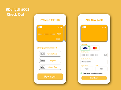 DailyUI002 -Credit card checkout UI- app dailyui design graphic design ui uidesign