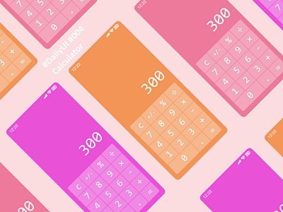 DailyUI004 -Colorful Calculator-