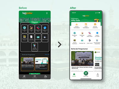 Redesign Hajipintar UI Homepage Mobile App app application design hajipintar homepage mobile app redesign ui ux website