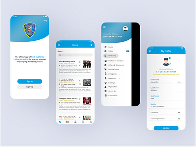 Police App UI Design