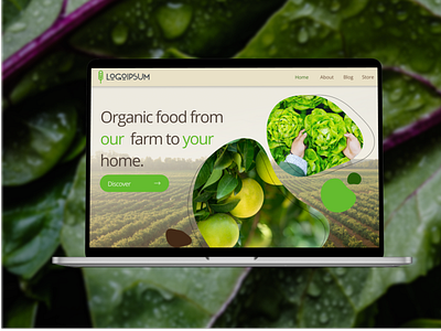 003 #Daily Ui - Landing Page dailyui graphic design landing page organic food ui