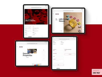 Tablet Ui for One&Only - Creative Agency | Website UI/UX