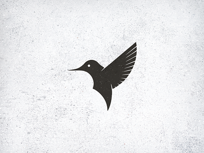 Humming Bird and B Negative Space Logo