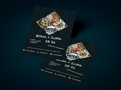 Leaflet - Z Wyższej Bułki branding design diet food leaflet logo restaurant