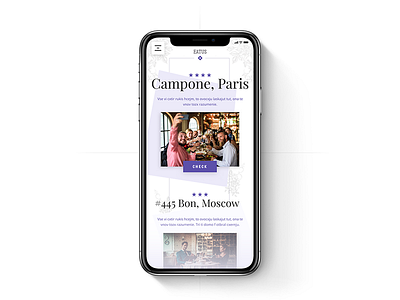 Eatus app eat food iphone iphone x mobile restaurant violet web
