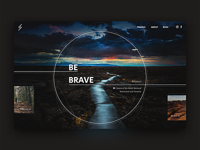 Be brave... app design photo shot travel ui ux website