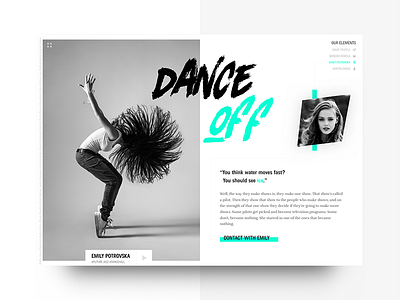 Dance Off Studio dance dancer design site studio ui ux website