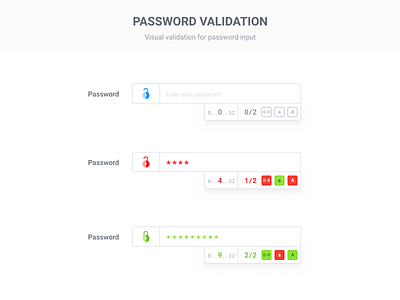 Password Validation css design form icon input lock password secure security valid validation