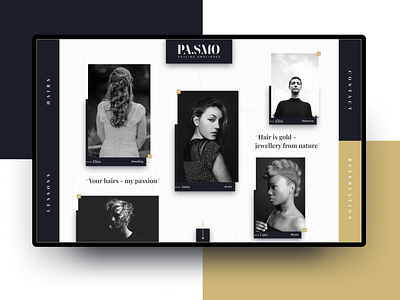 PASMO Paulina Smolińska app branding css design desktop hair hairdresser hairstylist logo logotype pasmo typography ui ux website