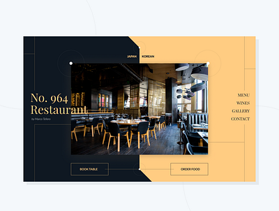 Japan-Korean Restaurant Site branding css design desktop eat food restaurant ui ux webdesign website