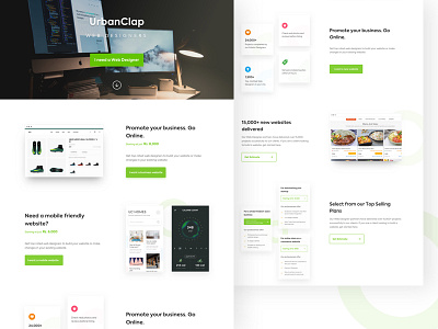 Web Designers Landing Page Concept branding design designers desktop green icon ui vector web websites