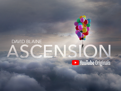 YouTube Originals Banner: David Blaine Ascension banner design graphic design production design youtube youtube originals