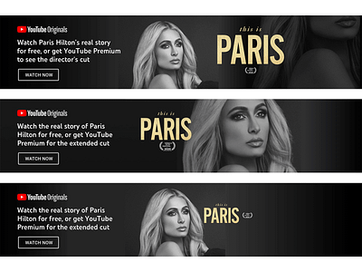 YouTube Original Special: This Is Paris Banners banners design graphic design production design