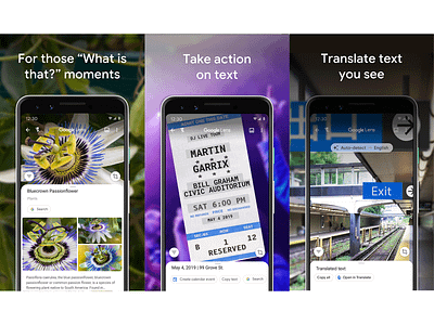 Google Lens UI design google graphic design ui