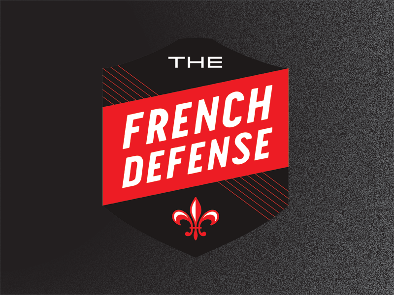The French Defense [gif] badge chess chess openings fleur de lys french french defense grain texture