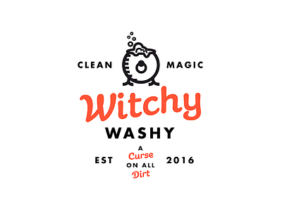 Witchy Washy badge branding john h ratajczak logo seal witchy