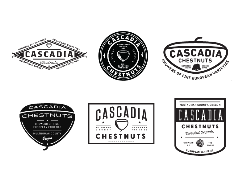 Chestnuts badges branding farms